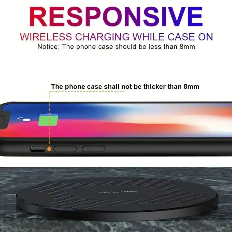 Ultra Thin Wireless Fast Charging Pad for Smartphones  Universal Qi Charging Dock