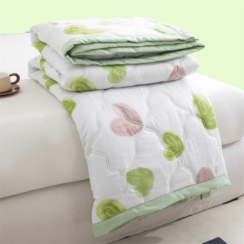 Floral Style Duvet Summer Thin Quilt Skin-friendly Bedspread Air Conditioning Blanket edredones Adults Kids Room Comforter Quilt