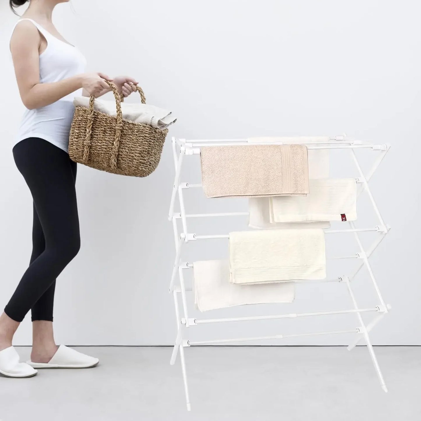 Foldable Clothes Drying Rack for Indoor & Outdoor Laundry, Space-Saving Air Drying Stand