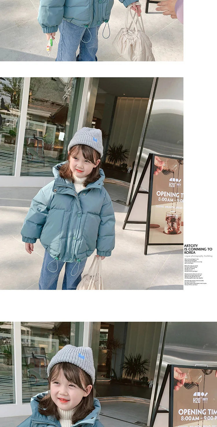 Children Thick Padded Coat Parka Warm Outerwear For Toddlers