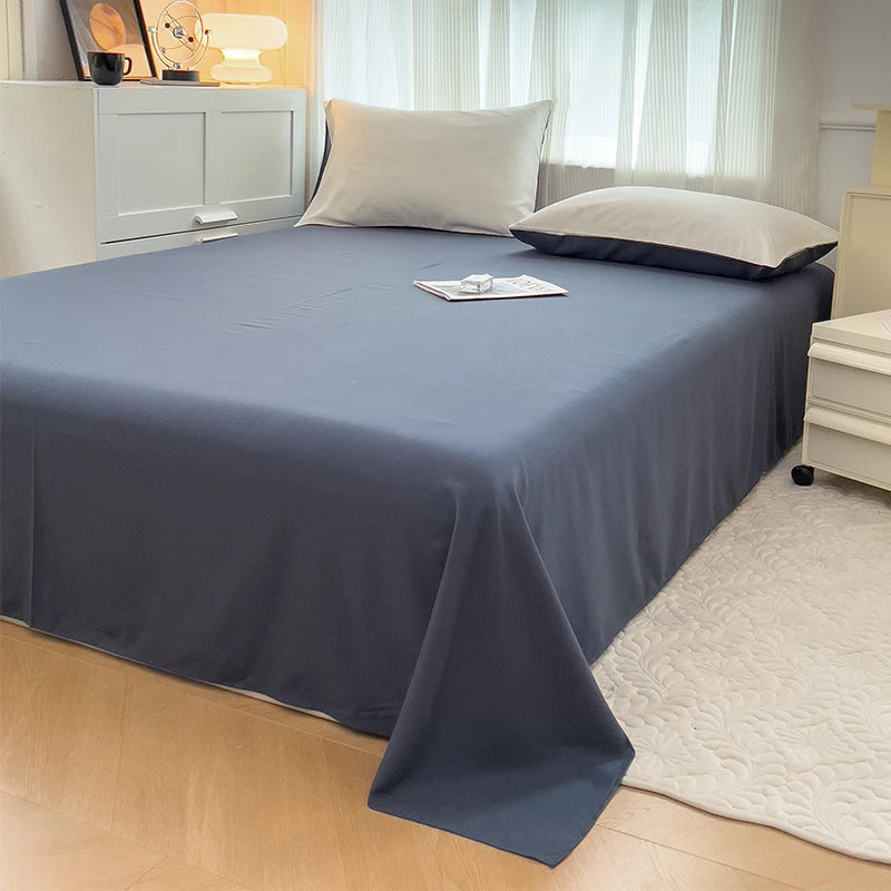4-Piece Soft Brushed Duvet Cover Set . Solid Color Bedding