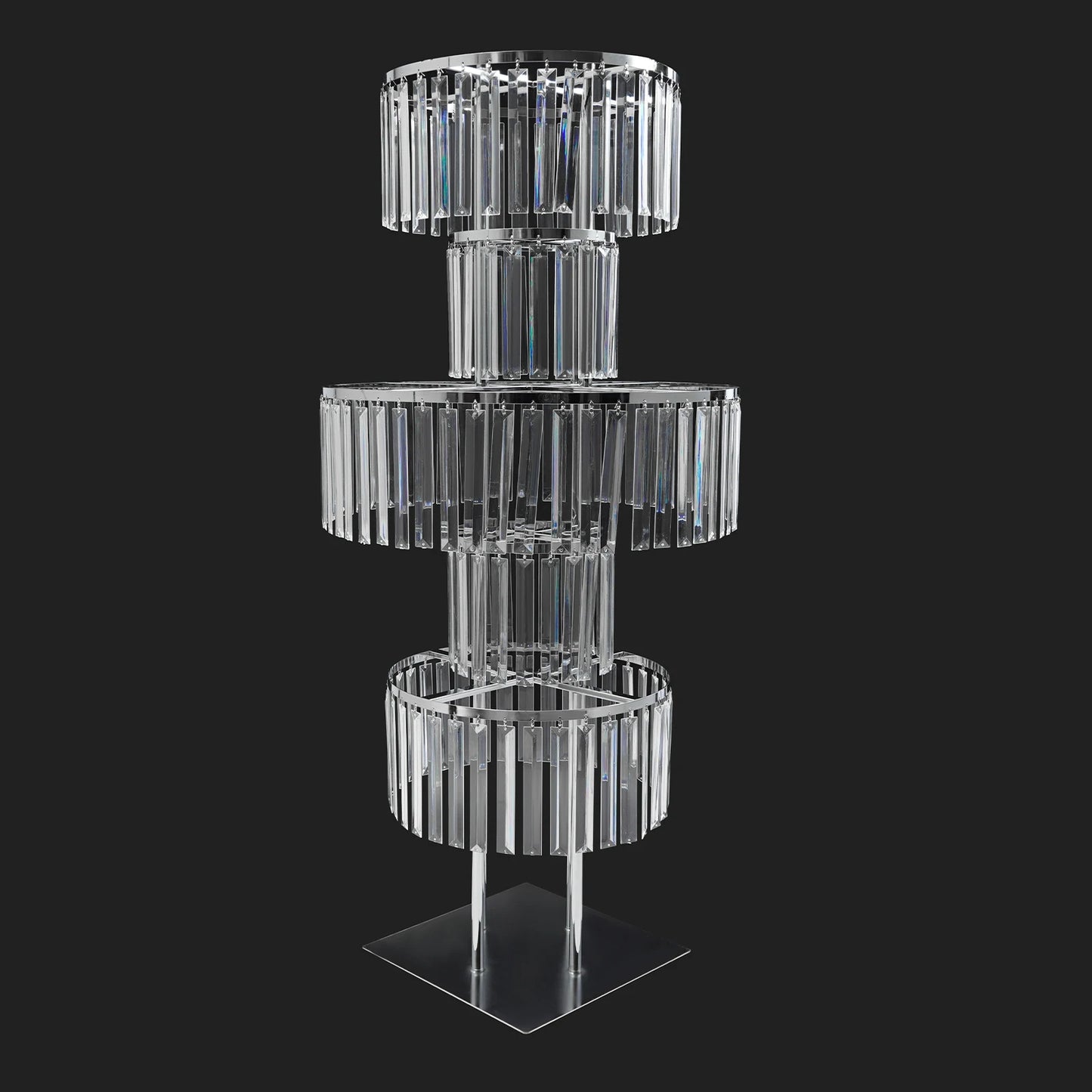 5 Tiers Acrylic Flower Stand Wedding Centerpiece Display Flower Holder Free Standing Decor for Parties, Banquets & Events