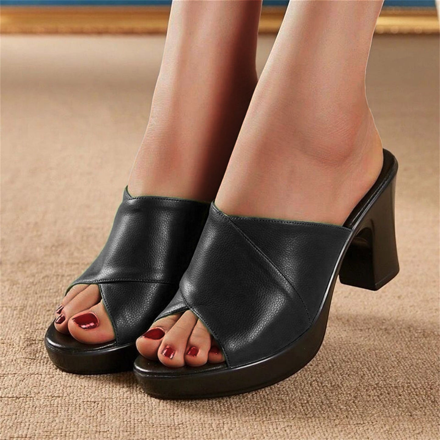 Elegant Open Toe Platform Heel Sandals for Women