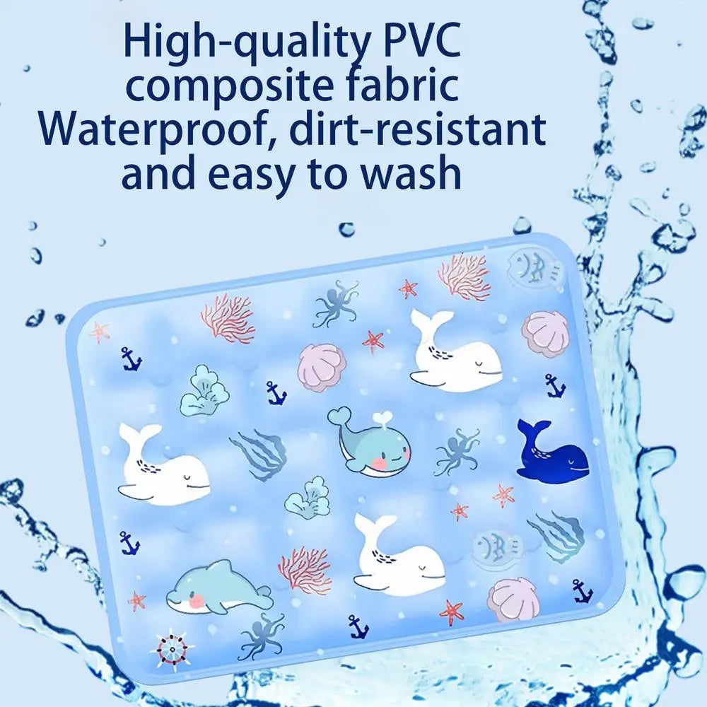 Dog Cooling Blanket Chill Puppy Pad 16x20 Inch Self-Cooling Dog Sleep Mat Washable Portable For Indoor Outdoor For Small Medium