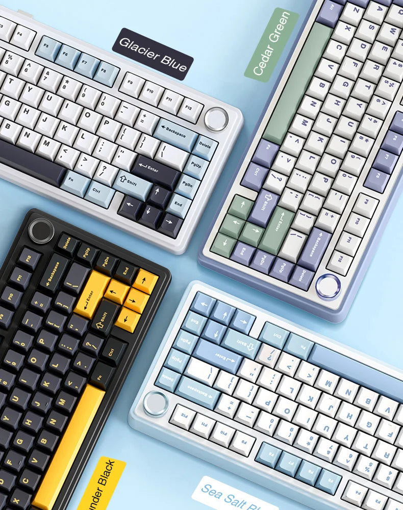 AULA F75 Wireless Mechanical Gaming Keyboard .Bluetooth, 2.4G & Wired RGB Keyboard with Hot-Swappable Keys