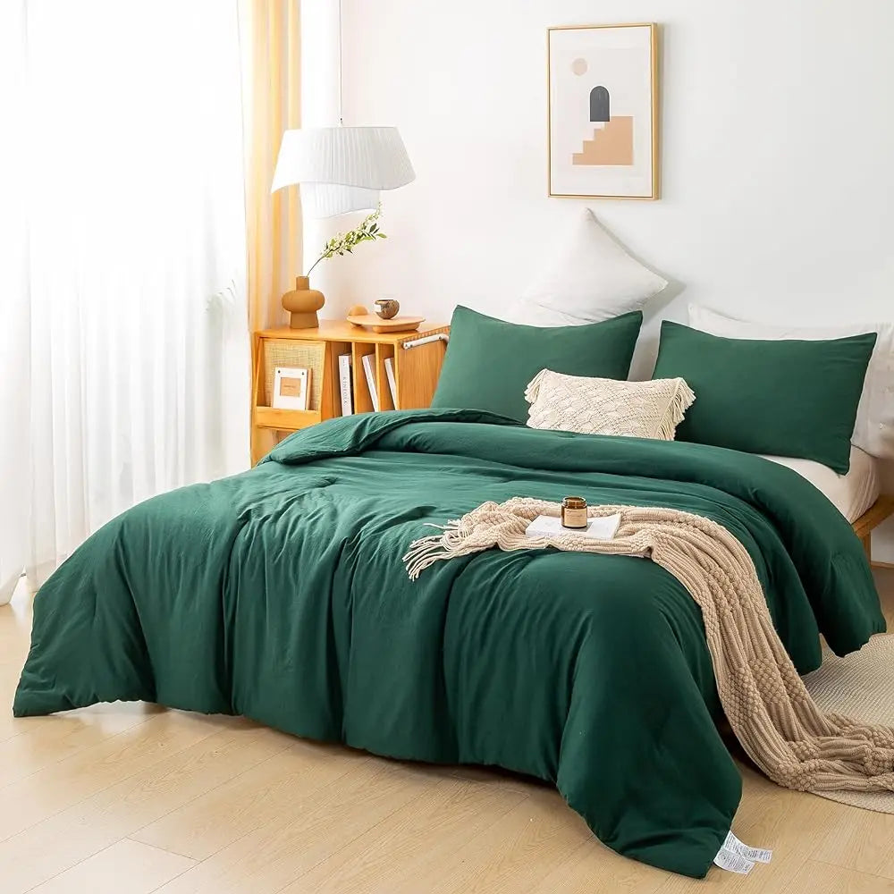 Soft Reversible Washable Bedding Comforter Sets ,Luxury Fluffy Microfiber Skin-friendly Comforter for All Season