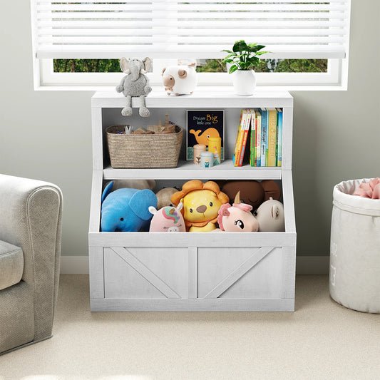 Kids Bookcase Toy Storage Organizer Cabinet Children Bookcase Wooden Toy Storage Cabinet for Playroom Nursery Hallway School