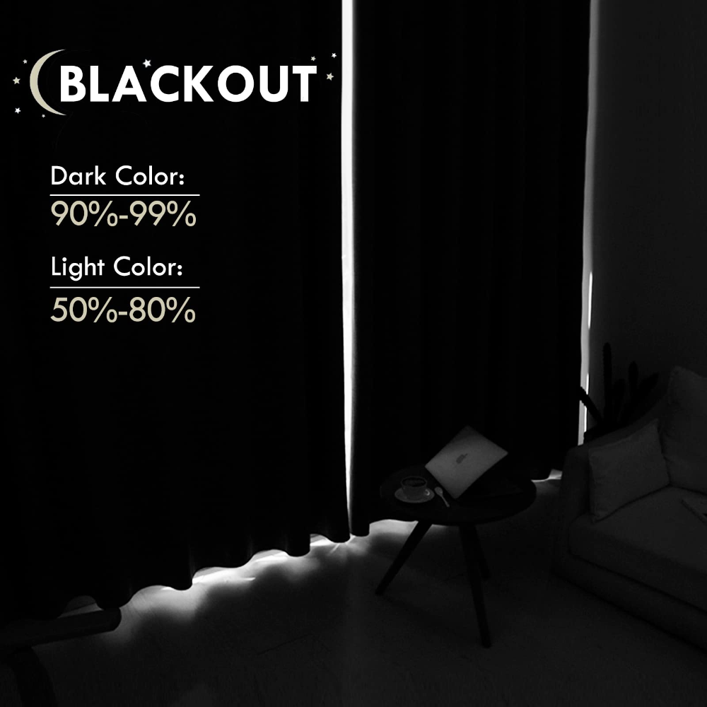 Modern Thermal Blackout Curtains .Elegant Room Darkening Window Panels