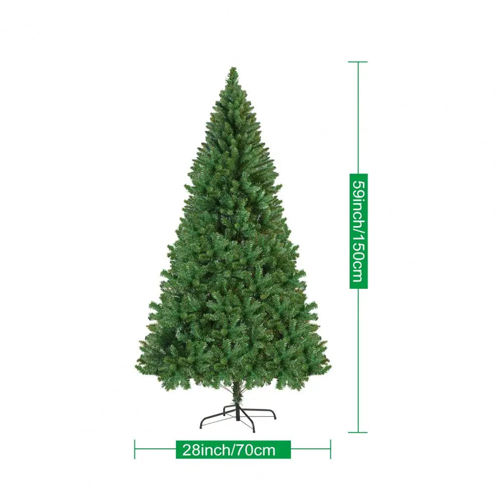 5ft Artificial Christmas Pencil Tree Iron Base Thick Branch