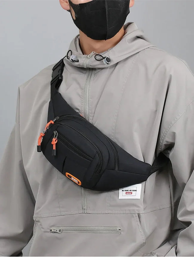 Oxford Waterproof Waist Bag. Unisex Crossbody Belt Bag for Travel, Hiking & Everyday Carry