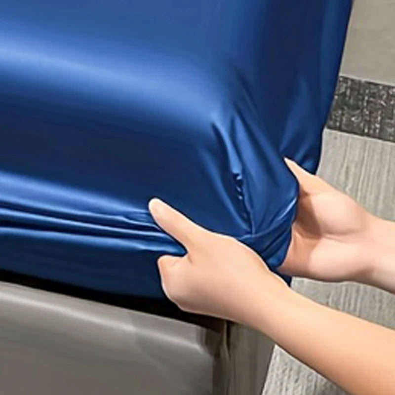 Luxury Satin Fitted Sheet .Silky Soft Deep Pocket Bedding