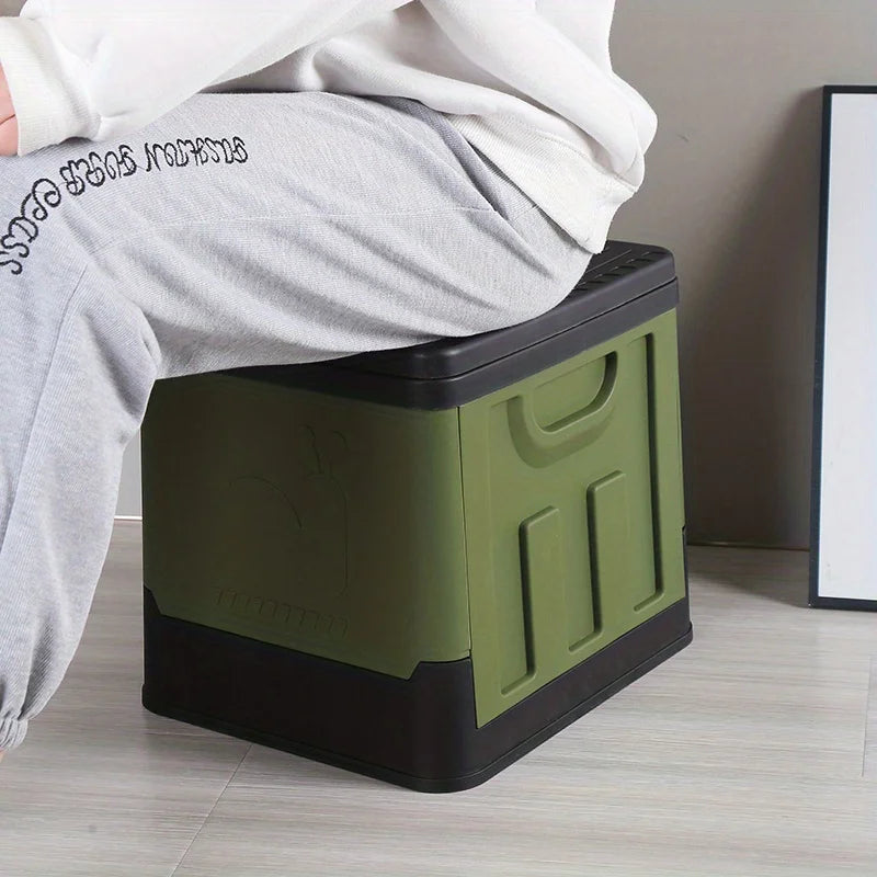 Folding Portable Emergency RV Travel Toilet Deodorant Adult Mobile Toilet Storage Bucket for Outdoor Camping Hiking Self Driving