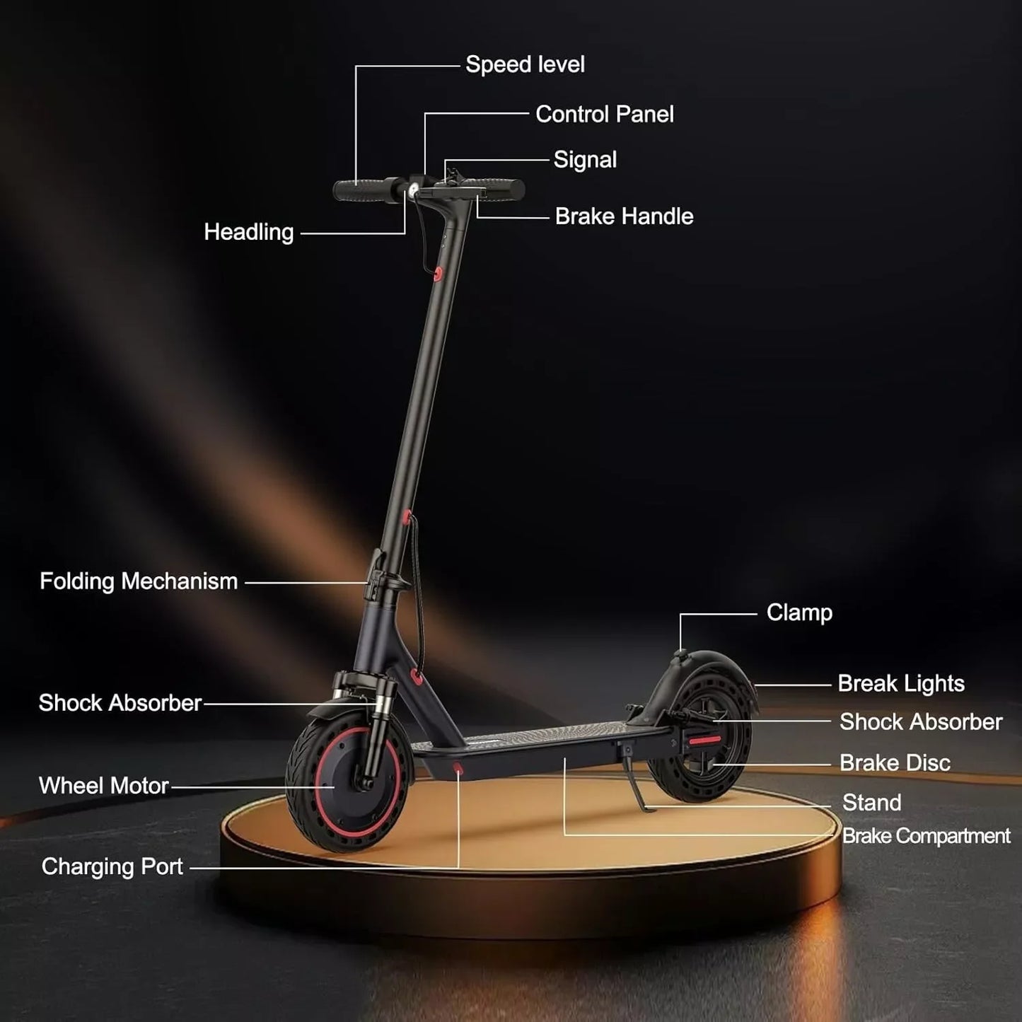 AOVOPRO TMAX 10 Inch Electric Scooter 500W 22 MPH App
