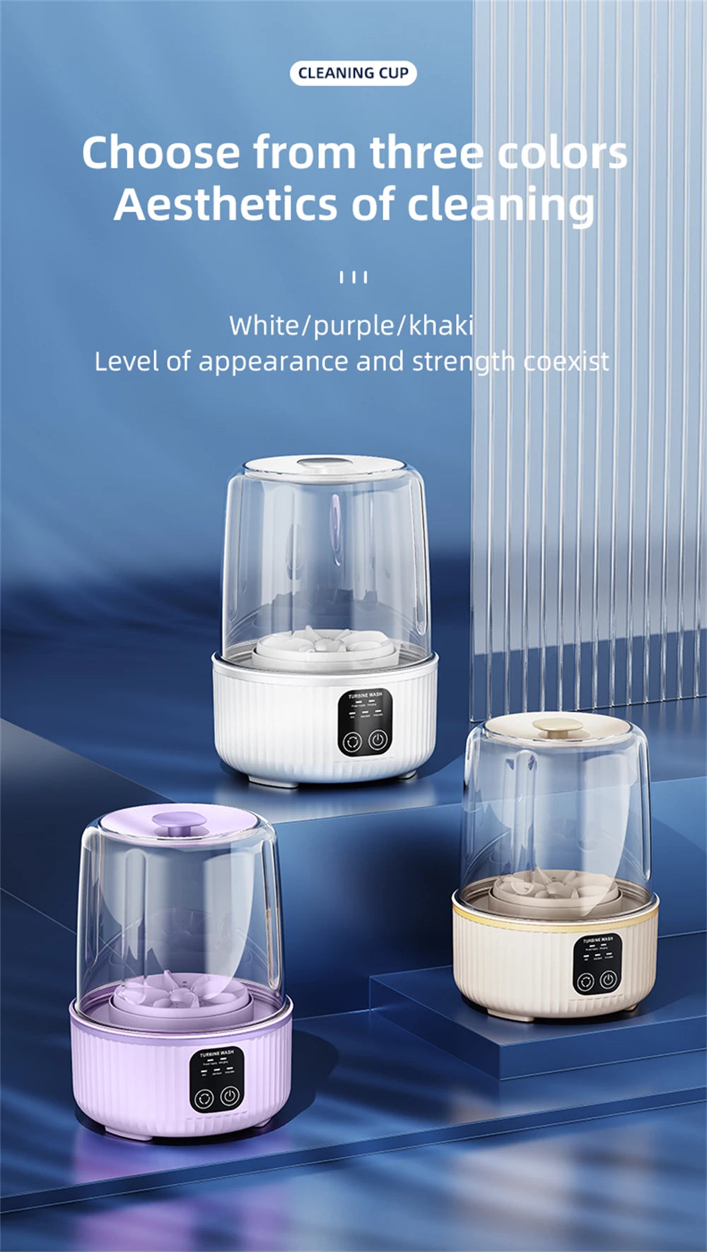15L Rechargeable Cordless Mini Washing Machine. Portable Compact Washer