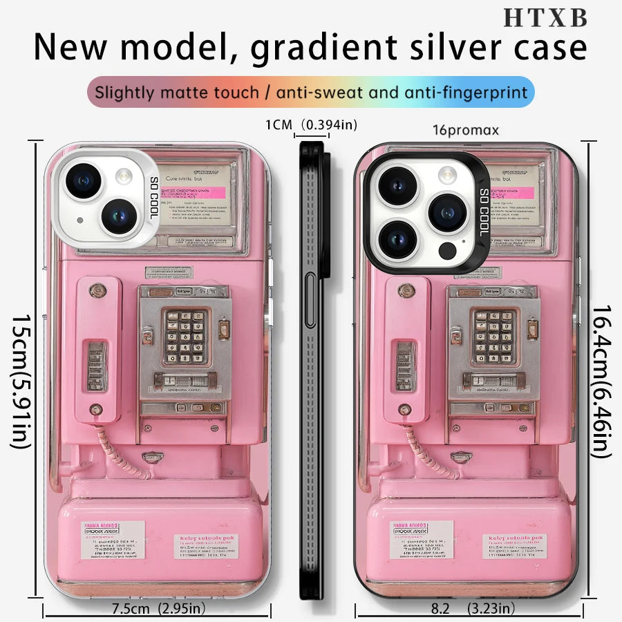 Pink Secret Realm Telephone Phone Case For iPhone Samsung