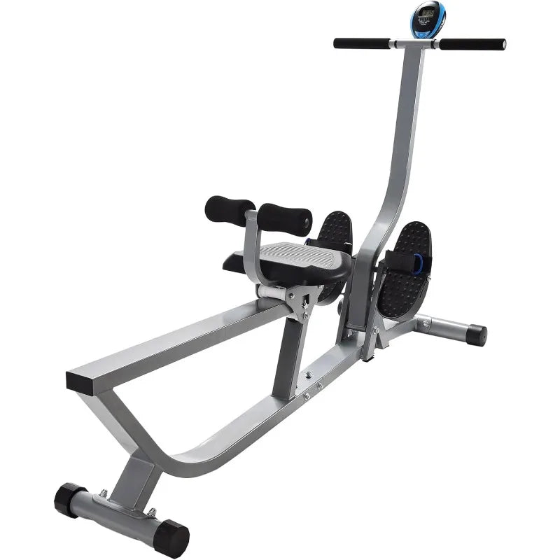 Stamina Hydraulic Rower Machine with Smart Workout App - Rowing Machine with Adjustable Resistance for Home Gym Fitness