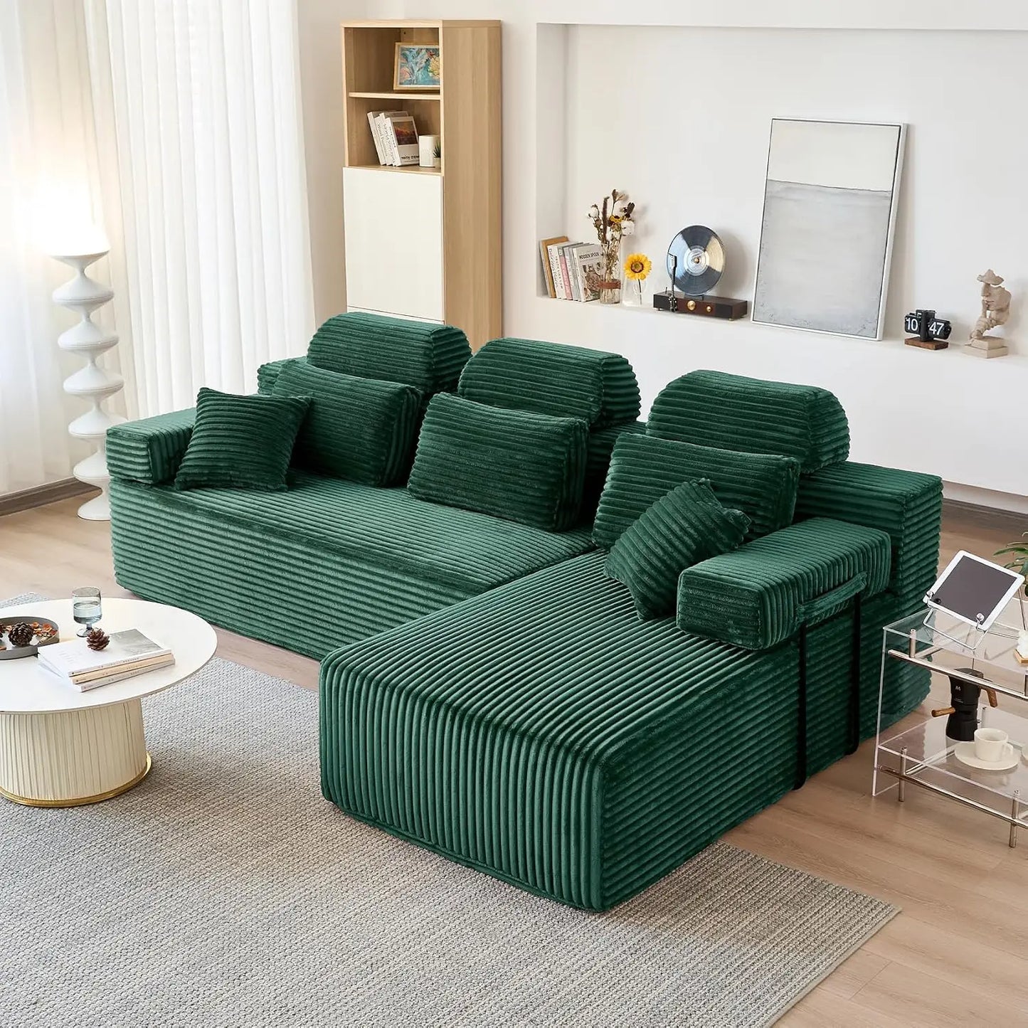 78.8-Inch Convertible Futon Sofa Bed with High Back