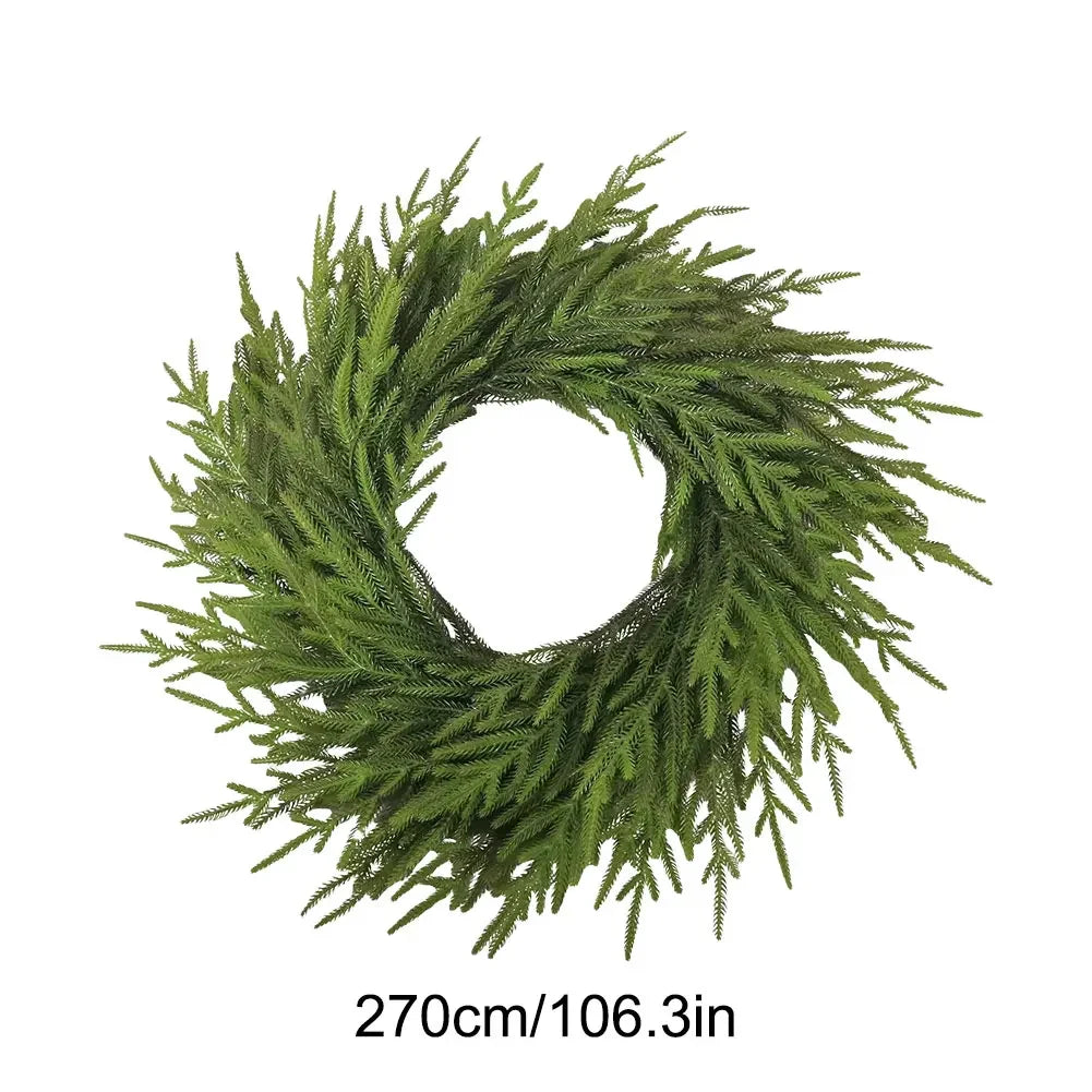 Realistic Christmas Garland Soft Bendable Real Touch Mantel