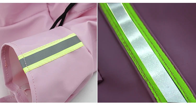Reflective Waterproof Dog Raincoat Cloak