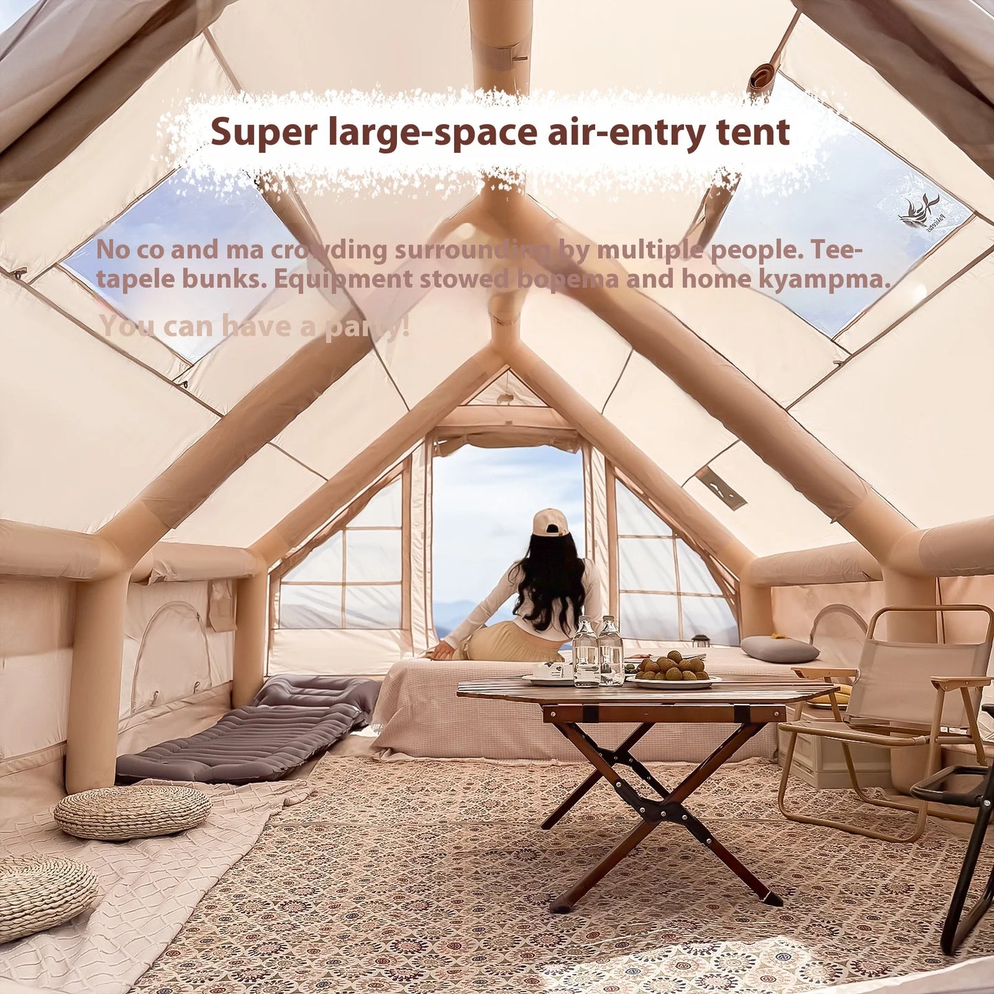 Luxury Inflatable Glamping Tent – Spacious Waterproof Camping Shelter for Outdoor Living
