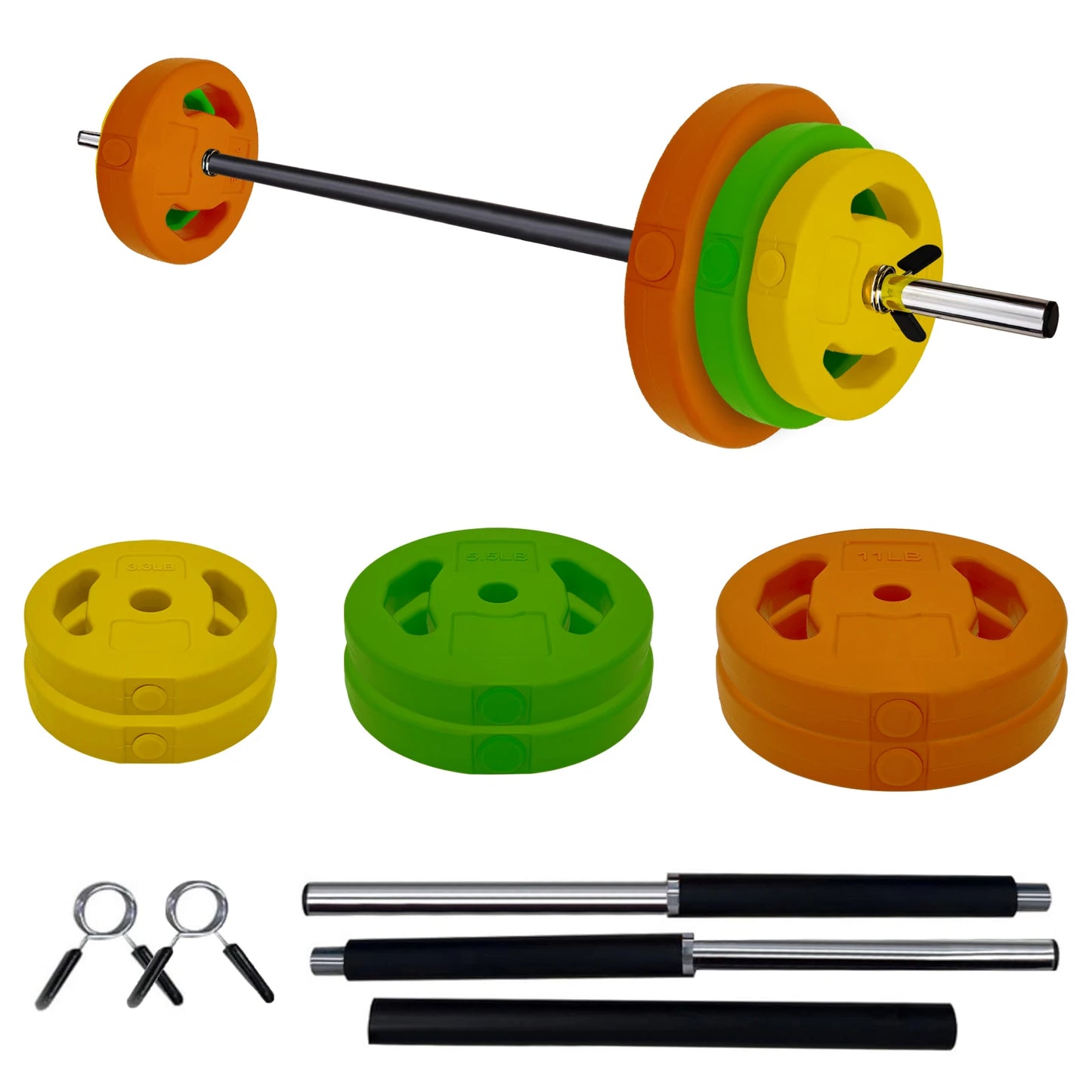 40LB Adjustable Barbell Weight Set .Home Strength Training & Full Body Workout Equipment