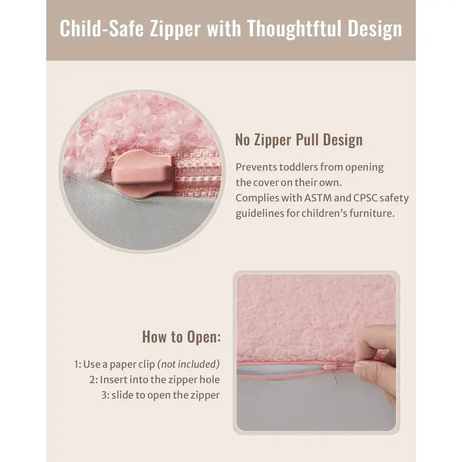 Snuggly Soft Toddler Sofa Chair . Plush Supportive Kids Lounge Seat for Playrooms & Bedrooms