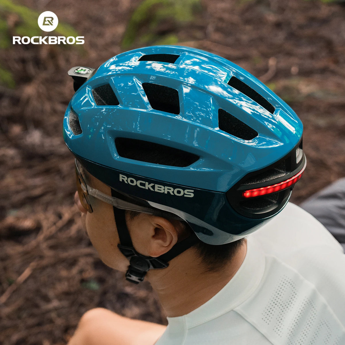 ROCKBROS Smart Bike Helmet with Remote Control LED Turn Signal Light