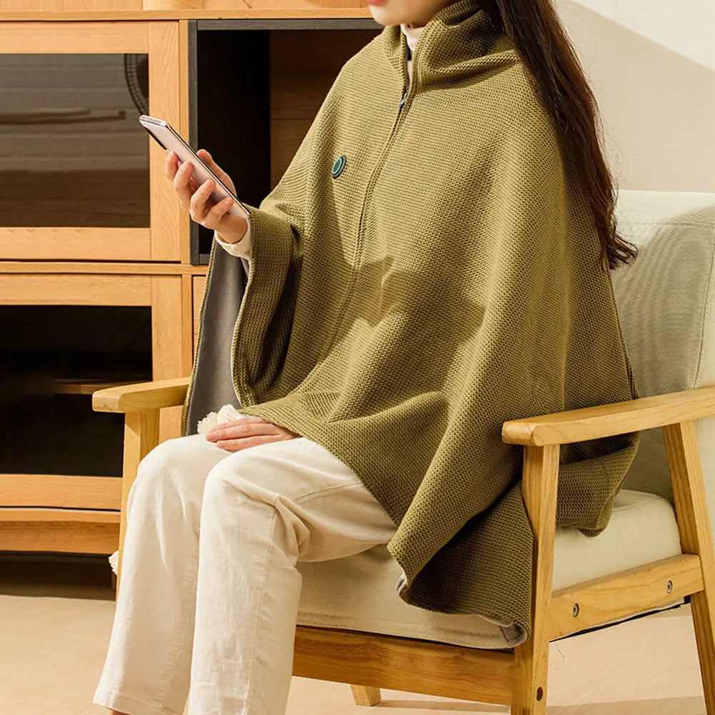 Wearable USB Electric Heated Blanket 3 Heating Levels Heating Electric Blanket Shawl USB Heated Blanket Shawl for Home Office