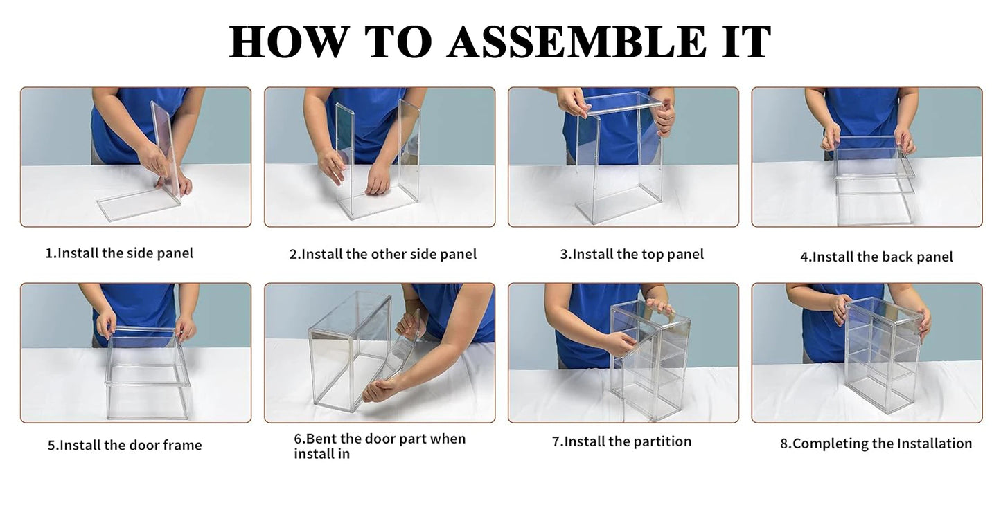 Blind Box Storage Display Box Transparent Doll Display Organizer Case For Figure Figurine Showcase Wall Mounted Collectibles Box