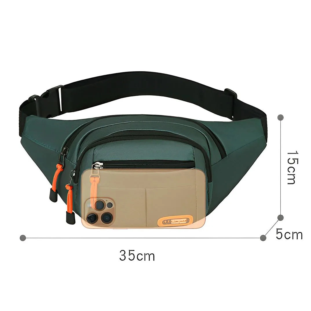 Oxford Waterproof Waist Bag. Unisex Crossbody Belt Bag for Travel, Hiking & Everyday Carry