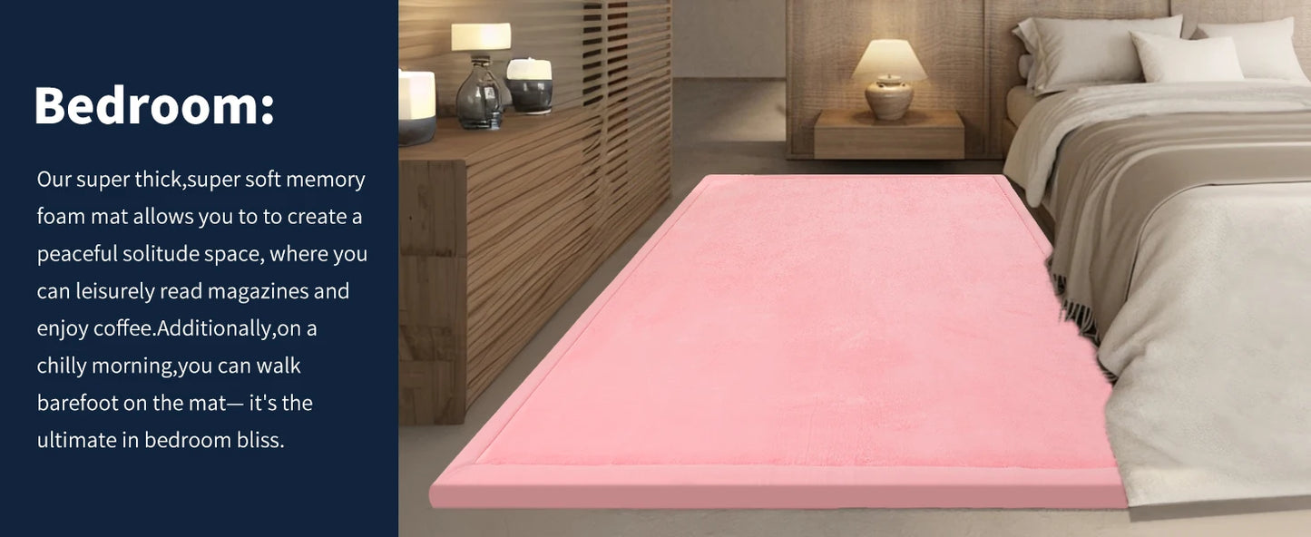 3cm Thick Baby Play Mat Carpet Solid Living Room Kids Room Decoration Soft Children Rug Yoga Mats Foam Play Mat Crawling Mat