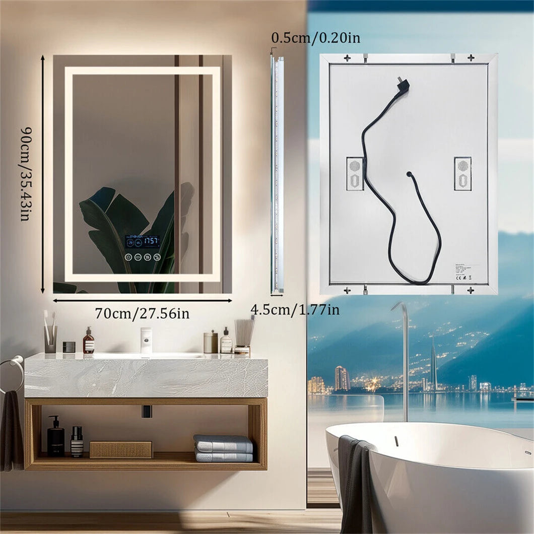 Smart LED Bathroom Mirror Bluetooth Speaker Backlit