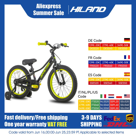 JOYSTAR Kids Bike for 7-12 Years Old Boys and Girls, 20 Inch Kids Mountain Bike with Training Wheels and Handbrake