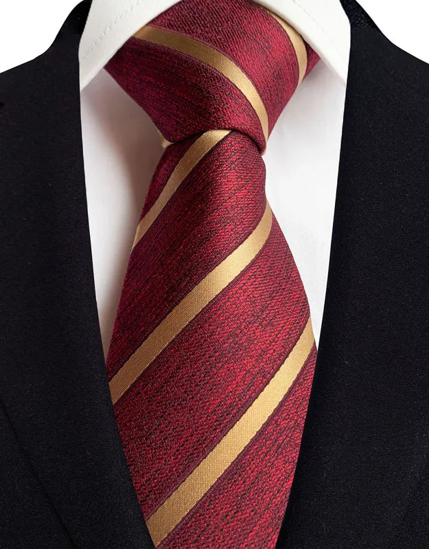 Luxury Red Paisley Men’s Tie. Classic Business and Wedding Necktie