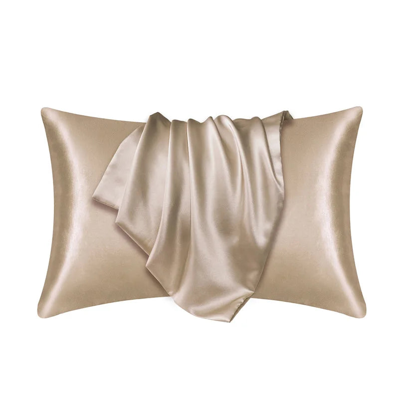Silky Satin Pillowcase . Soft Hair & Skin Care Pillow Cover (Smooth, Cooling, Anti-Frizz)