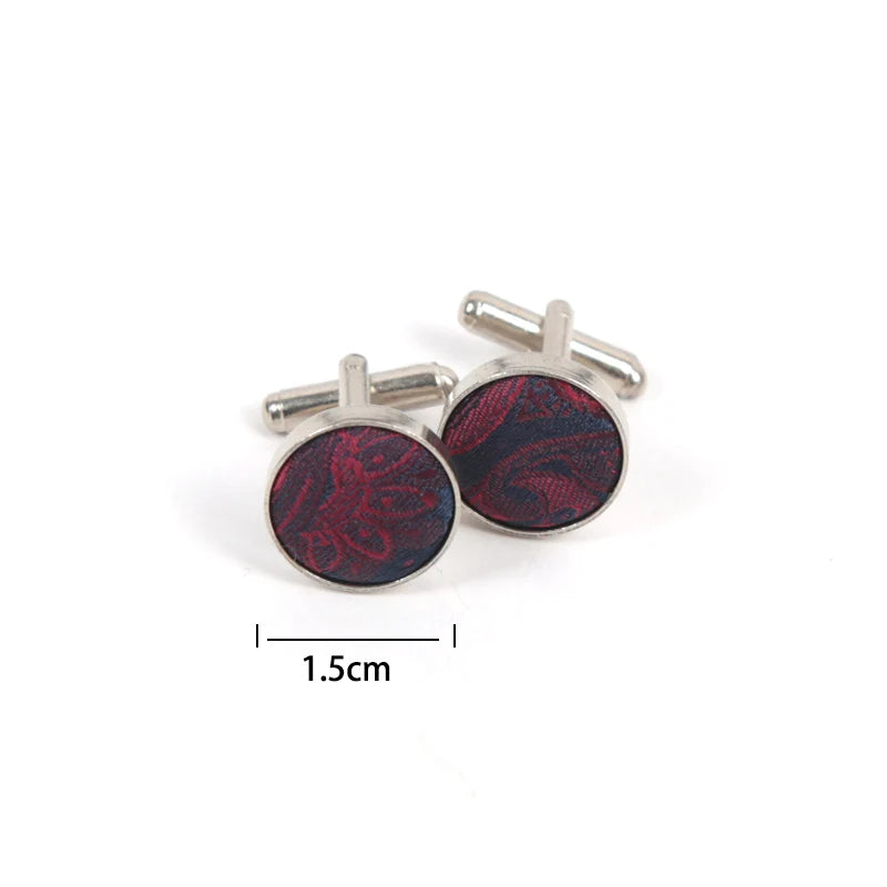 Luxury Men’s Burgundy Tie Set with Pocket Square, Bow Tie & Cufflinks | Wedding & Business Gift Set