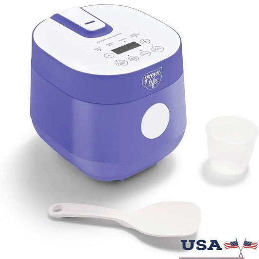 Digital Rice Cooker 4 Cup One Touch Ceramic Fuzzy Logic
