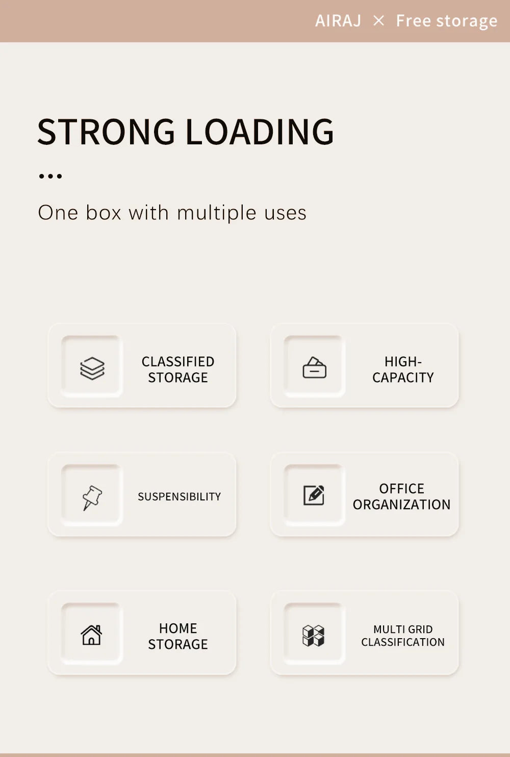 AIRAJ Multi-Drawer Storage Organizer - 18 Slots, Plastic Parts & Crafts Cabinet for Desk or Wall Mount, Ideal for Hardware, Bead