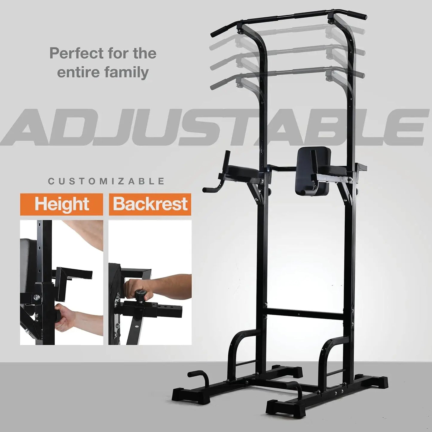 Pull Up Bar Free Standing - Power Tower, Multi-Functional Pullup Dip Station, Calisthenics Equipment Station For Home Gym - 440L