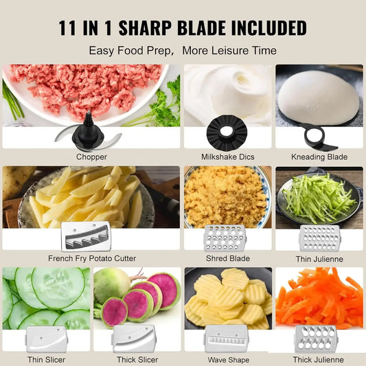 Food Processor 9 Cup Vegetable Chopper 600W Dual Speed