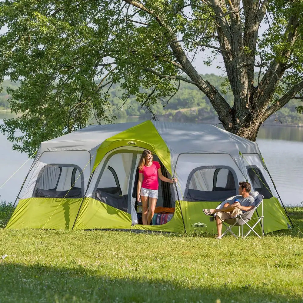 Instant Family Cabin Tent .Multi-Room Pop-Up Camping Tent with Carry Bag