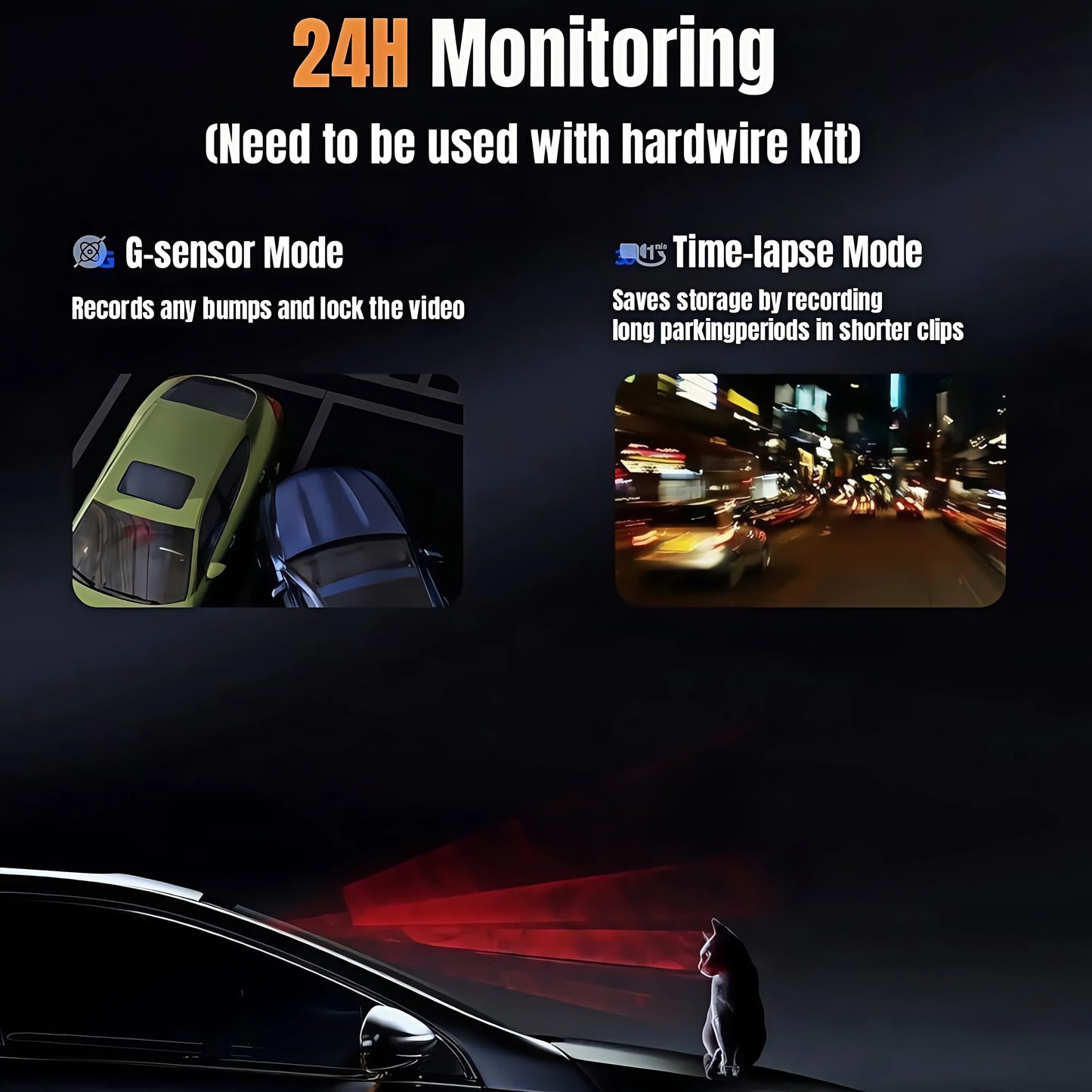 4K Ultra HD Front & Rear Dash Cam with GPS, WiFi & Night Vision for Enhanced Driving Security