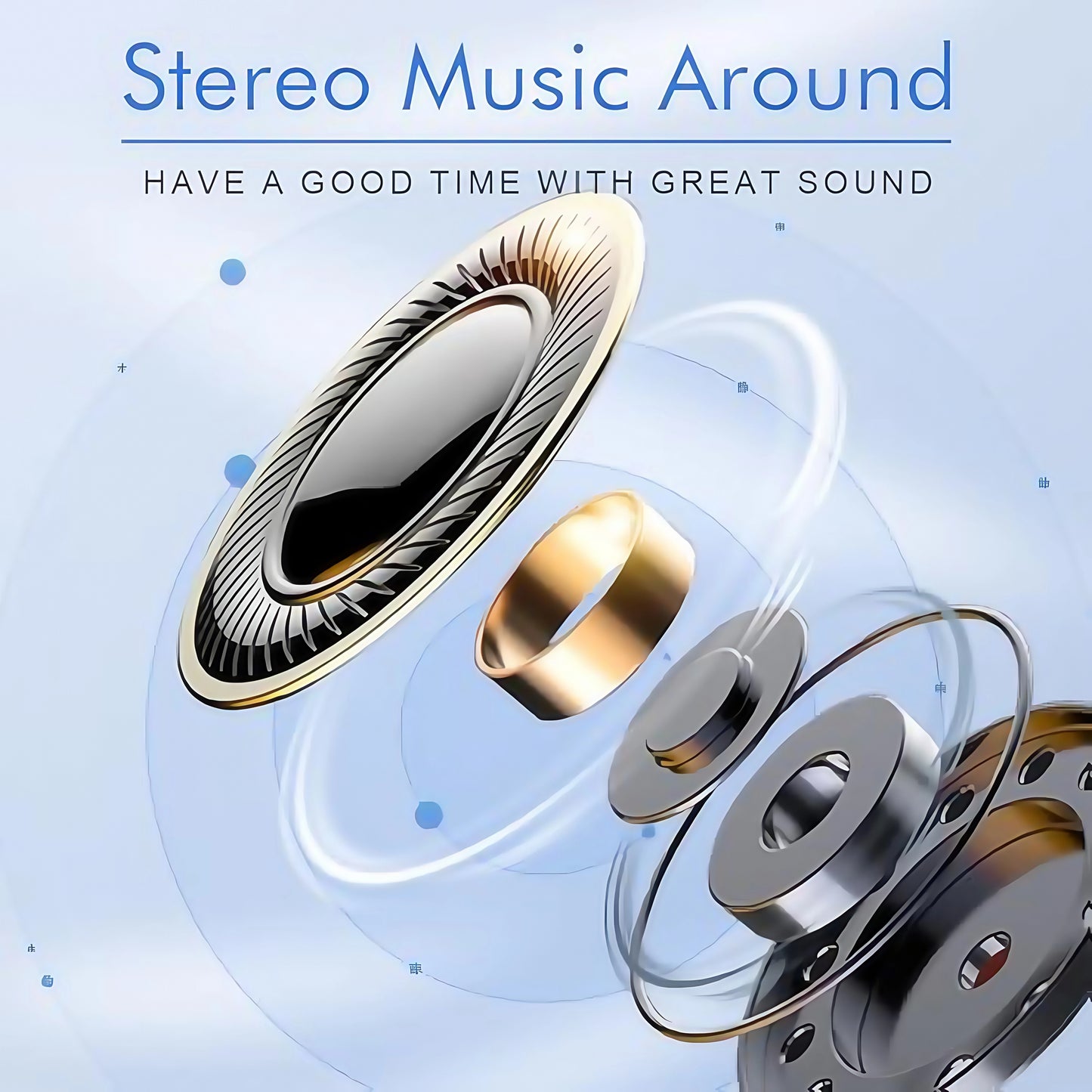 Wireless Bluetooth Over-Ear Headphones with Built-In Microphone