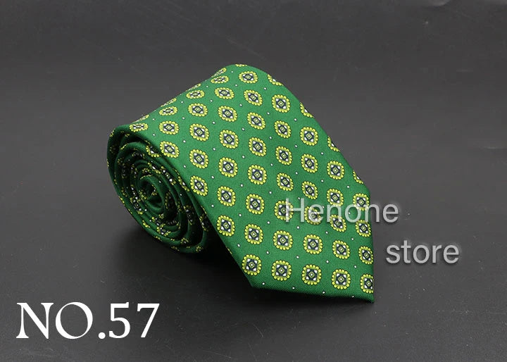 Luxury Floral & Paisley Men’s Silk Necktie .Wedding & Business Tie