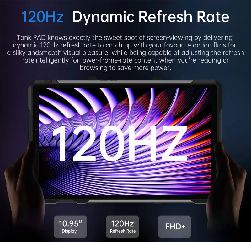 8849 TANK PAD Unihertz Rugged Tablet Projector 10.95 inch 120Hz 32GB 512GB 21000mAh 32MP+50MP 66W Phone Tablet