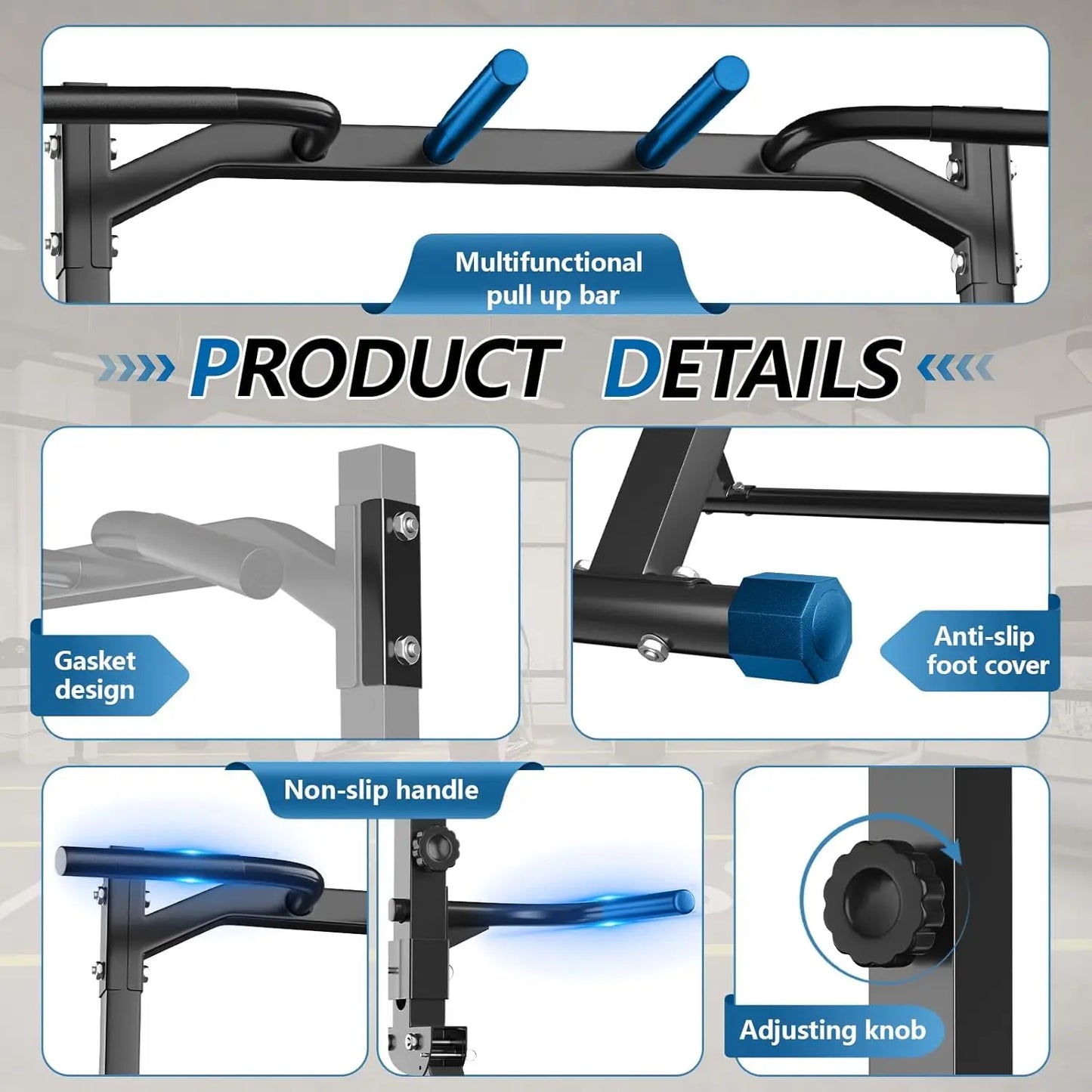 Pull Up Station Pull Up Bar for Home Gym Equipment Dip Station Power Tower Strength Training Fitness Equipment