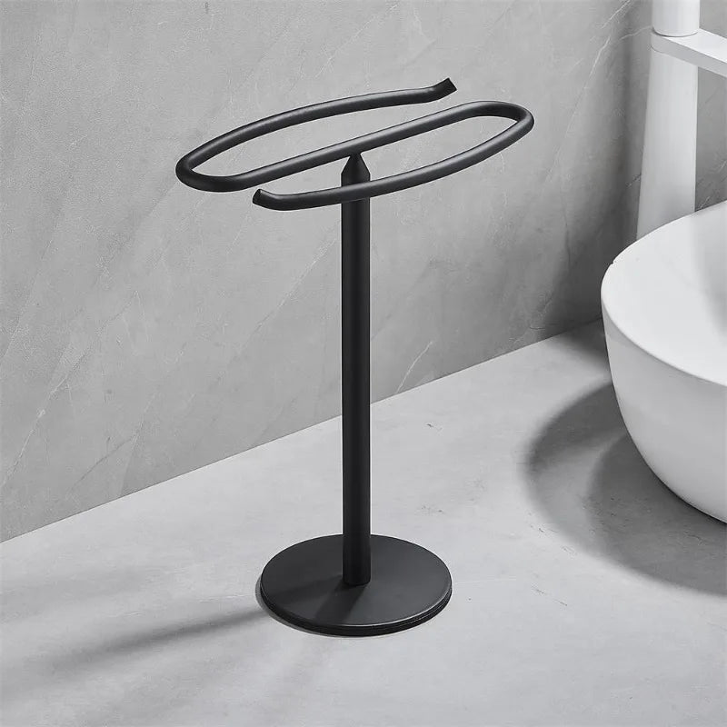 Metal Countertop Double Sided Hand Towel Holder For Bathroom