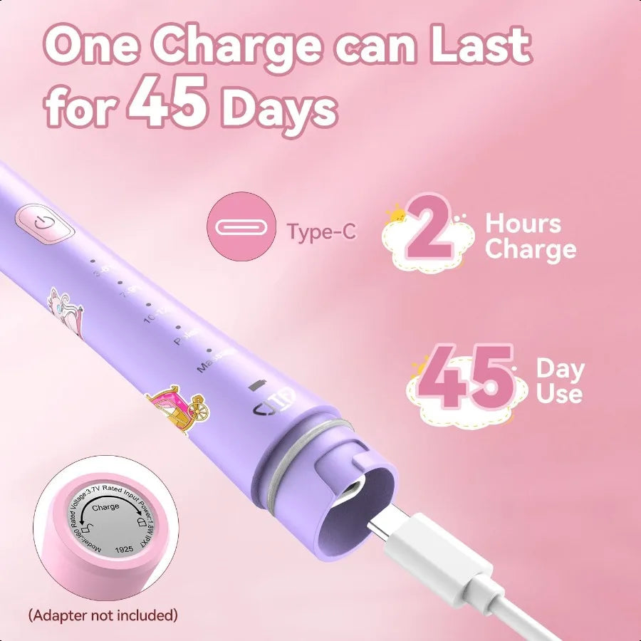 Electric Toothbrush Rechargeable: Sonic Tooth Brush with Smart Timer 5 Brushing Modes 4 Soft Brush Heads IPX7 Waterproof and DI