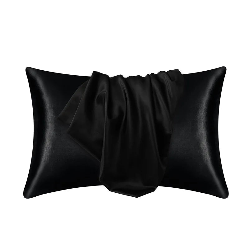 Silky Satin Pillowcase . Soft Hair & Skin Care Pillow Cover (Smooth, Cooling, Anti-Frizz)