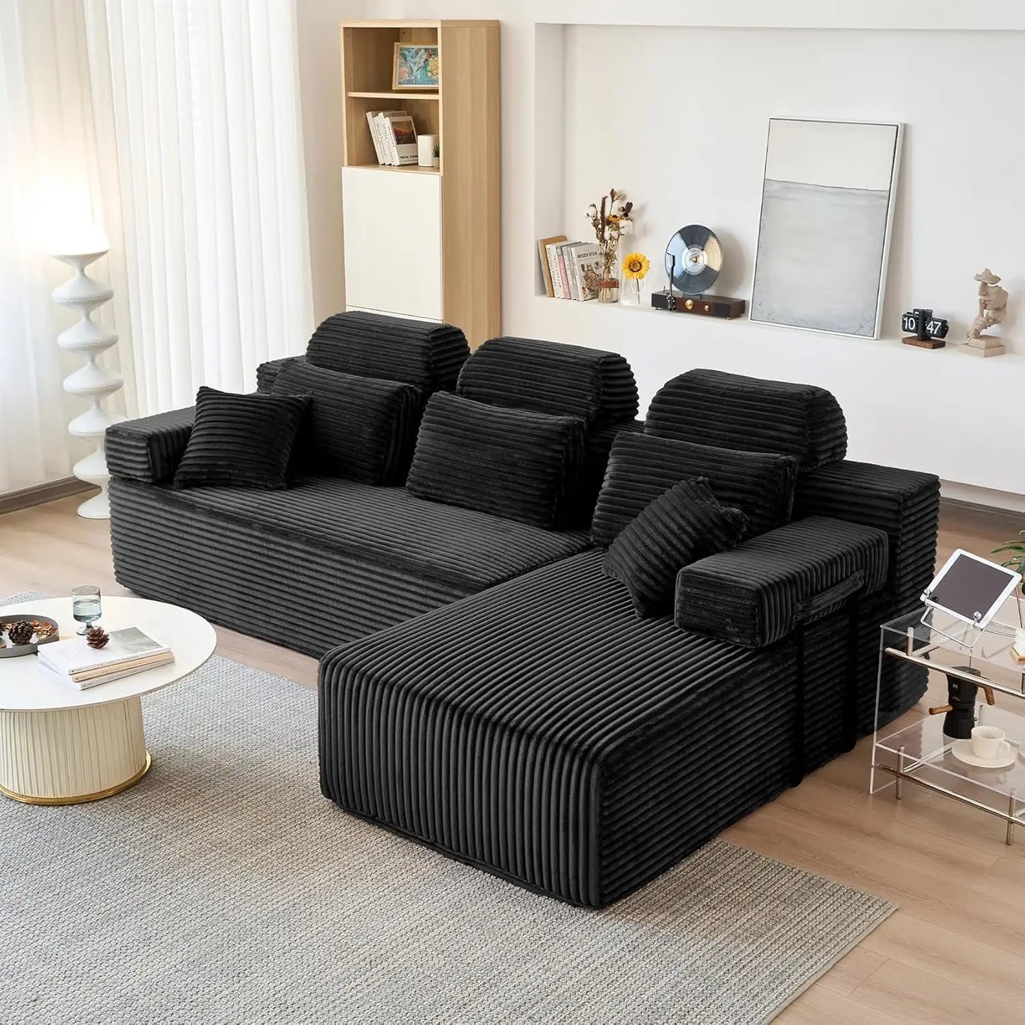 78.8-Inch Convertible Futon Sofa Bed with High Back